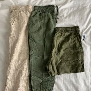 Old Navy Set of Three Linen Bottoms